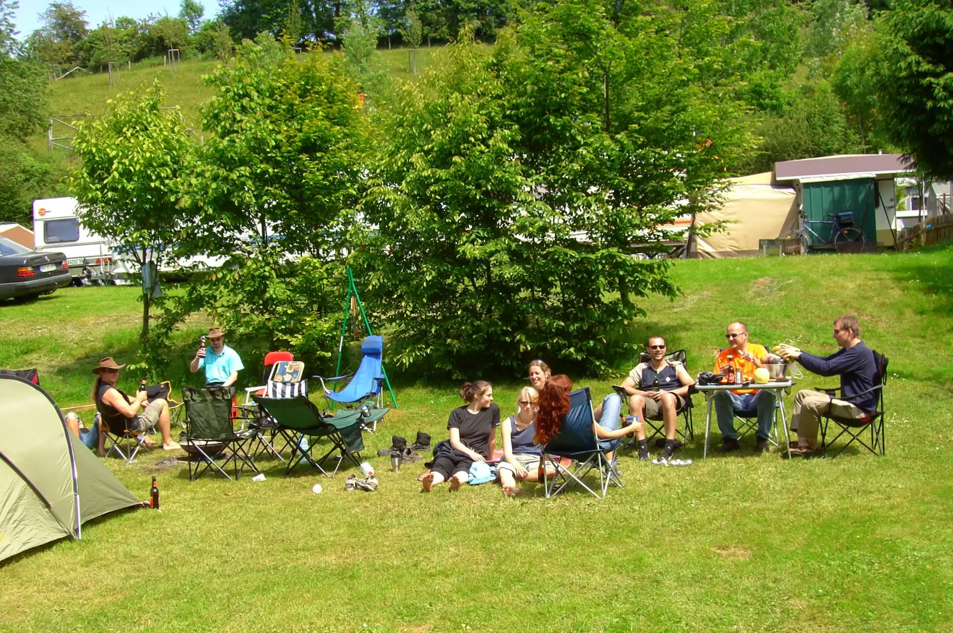 Pfingstgruppe auf Eifelcamping Reles-Mühle